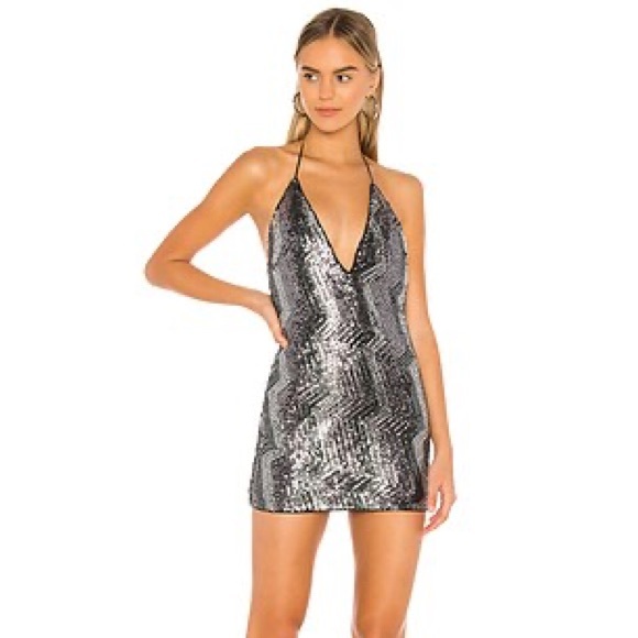 Michael Costello Dresses & Skirts - Michael Costello x REVOLVE Lora Mini Dress in Metallic Silver